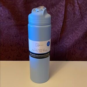 24 oz Blue Stainless Steel Water Bottle